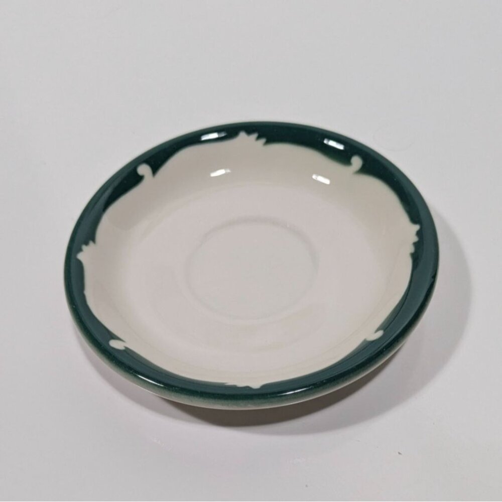Syracuse China Wintergreen Saucer White Green Vintage USA
